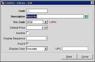 Articles Setup